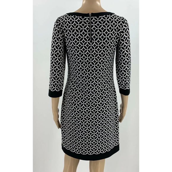 WHBM Dress Size XS 3/4 Sleeve Geo Print Shift wore once - Picture 9 of 10
